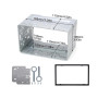 Hitopin Cadre d'Autoradio Universel 2 DIN, Universel en Métal avec Cadre, Cadre de Montage d'Autoradio, 2 DIN - Double Cadre en 
