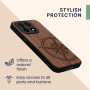 kwmobile Housse Compatible avec OnePlus 15 Coque - Étui de Protection Rigide Antichoc avec Cadre en TPU - Brun foncé