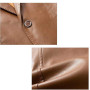 GAGFDA Veste blazer en cuir d'agneau pour homme, coupe classique, doublure boutonnée, style moto avec plusieurs poches