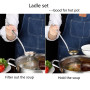 Cuillère à soupe en acier inoxydable 2 pièces, une louche à fente et une petite louche, idéale pour les plats chauds, les cuillè