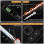 Fer à Souder Kit 80W Température Réglable 180-520°C Electronique de Precision avec Interrupteur ON/OFF, 5 Conseils de soudage, P