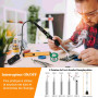 Fer à Souder Kit 80W Température Réglable 180-520°C Electronique de Precision avec Interrupteur ON/OFF, 5 Conseils de soudage, P