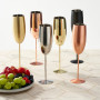 Oak & Steel - 4 Flûtes À Champagne En Acier Inoxydable, 285 Ml - Rose Gold Pack De Verres À Vin Pétillant