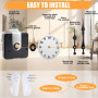 QUOTRE 10 Pièces Mécanisme Horloge Murale Mouvement D'horloge Quartz avec 10 Paires Horloge Aiguilles pour Réparation et Remplac