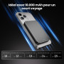 Kstime Batterie externe magnétique 10 000 mAh, design ultra fin en titane de 14 mm, chargeur portable sans fil PD20W avec entrée