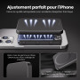 Kstime Batterie externe magnétique 10 000 mAh, design ultra fin en titane de 14 mm, chargeur portable sans fil PD20W avec entrée
