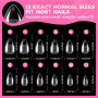 UNA GELLA Capsule Américaine Ongles Courts en Amande, 504 Pièces 12 Tailles Autocollantes, Faux Ongles Gel Extensions d'Ongles, 