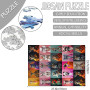 Puzzle d'animaux sauvages habillés, 1000 pièces, activité familiale stimulante pour les soirées, décoration murale, DIY, 50 x 70