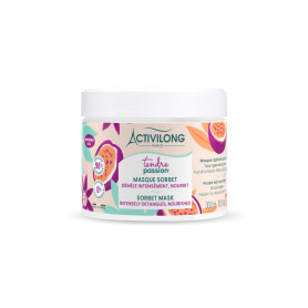 ACTIVILONG - Masque Sorbet Tendre Passion - Cheveux Ondulés, Bouclés, Frisés et Crépus - 98% d'ingrédients d'origine naturelle -