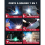 ARCCAPTAIN Poste à Souder MIG MAG, 200Amp 6 en 1 Gaz MIG/Sans gaz Flux Core MIG/Électrode Enrobée/Lift TIG/Soudage par points/Pi