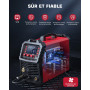 ARCCAPTAIN Poste à Souder MIG MAG, 200Amp 6 en 1 Gaz MIG/Sans gaz Flux Core MIG/Électrode Enrobée/Lift TIG/Soudage par points/Pi