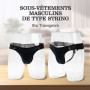 GENEMEN Homme String Coton Crossdresser Lingerie pour Homme Sexy Sissy Feminization sous-Vêtement Transgenre