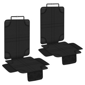 HOTUT Antidérapant Protection Siege Auto, 2pcs Protections de Siège de Voiture pour Enfants, Tapis de Siège Auto, avec 2 Poches 