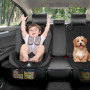 HOTUT Antidérapant Protection Siege Auto, 2pcs Protections de Siège de Voiture pour Enfants, Tapis de Siège Auto, avec 2 Poches 