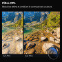 K&F CONCEPT 52mm Kit Filtre UV et Polarisant CPL et ND2-400 Variable et Chiffon pour Objectif Appareil Photo