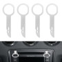 flintronic Autoradio Adaptateur Demontage, 4pcs Clé Extraction Autoradio, Outils de Démontage Autoradio en Acier Inoxydable pour