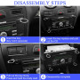 flintronic Autoradio Adaptateur Demontage, 4pcs Clé Extraction Autoradio, Outils de Démontage Autoradio en Acier Inoxydable pour