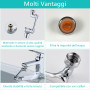 Rotation Multi-angle Mousseur Robinet Economie Eau, Economiseur D'eau pour Douche Robinet, Extension Filtre Embout Robinet, Douc