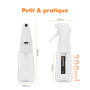 GRIFEMA Pulvérisateur d’Eau 200 ml Blanc – Spray Réutilisable à Brume Fine pour Cheveux, Visage, Plantes et Soins Personnels, GE