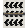 Basic Treasure Lot de 20 paires de chaussettes pour homme - Coton respirant - Coloris Noir, Bleu ou Gris - Tailles 39-42, 43-46,