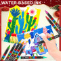Efimeso 320 Couleurs de Feutre Acrylique Set de Marqueurs, Feutres Coloriage Adulte,Acrylic Marker à base d'eau pour Roche, Tiss