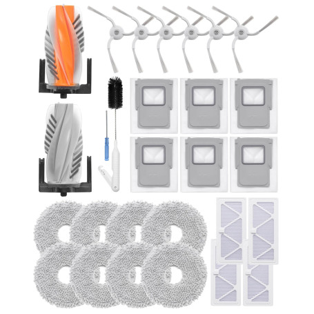 iRobacc Pour DJI ROMO Accessoires Compatibles avec DJI ROMO A/ROMO S/ROMO P, 28 Pièces 2 Brosses Principales, 6 Brosses de Dalay