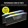 CORSAIR Vengeance RGB DDR5 RAM 8Go (1x8Go) 5200MHz CL40-40-40-77 1.25V Intel XMP 3.0 Mémoire pour Ordinateur de Bureau – Noir (C