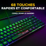 The G-Lab - Combo Hydrogen - Pack Clavier Souris Gamer, Clavier Gamer 60% Filaire, Rétroéclairage RGB, AZERTY FR, Format Compact