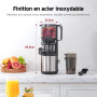 AMZCHEF Extracteur de Jus Fruits et Légumes, Large Ouverture XXL 160 mm pour Fruits Entiers, Slow Juicer Silencieux ≤45 dB, Capa