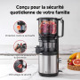 AMZCHEF Extracteur de Jus Fruits et Légumes, Large Ouverture XXL 160 mm pour Fruits Entiers, Slow Juicer Silencieux ≤45 dB, Capa