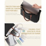 LOVEVOOK Sac Cabas Femme, Grande Sac Ordinateur Portable, Imperméable Sac de Cours Sacs a Main pour Les Cours Lycee, PU Cuir Sac