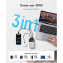 CUKTECH 15 Air 100W Totale Batterie Externe 15000mAh Power Bank, 3-Ports USB C Batterie Externe Charge Rapide avec écran TFT, Ba