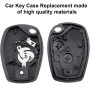 NJCXOLA Boitier de clé 2 Boutons sans Lame Compatible avec Renault Clio 3, Twingo 2, Master 3, Kangoo 2, Trafic et Modus | Coque