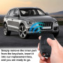 NJCXOLA Boitier de clé 2 Boutons sans Lame Compatible avec Renault Clio 3, Twingo 2, Master 3, Kangoo 2, Trafic et Modus | Coque