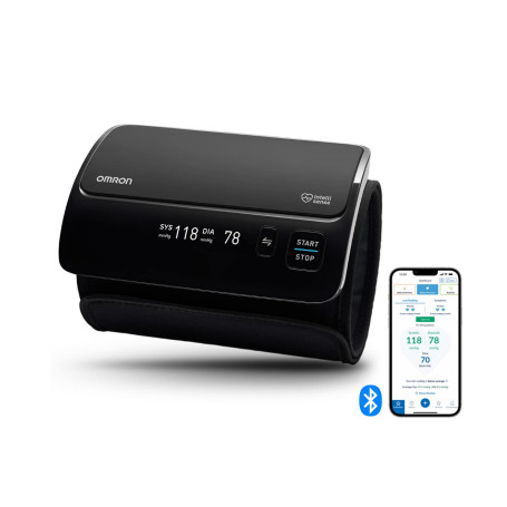 OMRON EVOLV Appareil tension artérielle bras – Conception tout-en-un – Tensiomètre bras avec détection de pulsation cardiaque ir