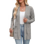 Zeagoo Cardigan long élégant pour femme - Manches longues - Ouvert sur le devant - Cardigan fin - Automne - Avec poches - Décont
