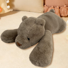 MeHoo 3.3LB Jouet en Peluche Lestée,Jouet en Peluche Anti Anxiété 60 cm Oreiller de Câlin Poupée en Forme d'oreiller(Ours Bruns)