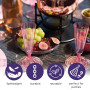 MATANA 50 Flûtes à Champagne en Plastique Rose Réutilisables Premium avec Paillettes, 150ml - Verres à Champagne, Coupes de Cham