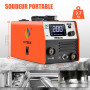 HITBOX 3 en 1 Compact Poste à souder MIG Sans Gas 140A 230V Poste à Fil Fourré MIG ARC Lift TIG avec Torche divisée 2M (HBM200)