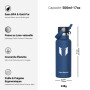 Super Sparrow Gourde Isotherme - Bouteille Isotherme - 350ml, 500ml, 750ml, 1L, 1.2L - Gourde Sport Étanche Avec Couvercle à Pai
