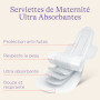 Lansinoh I Serviettes Hygiéniques pour Saignement Post-Partum - Protection Jour & Nuit - Ultra Absorbantes avec Ailettes - Anti-