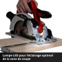 Einhell Scie circulaire Ø165mm sans fil TE-CS 18/165-1 Li Solo Power X-Change (18V, Lame Ø165x20mm, Réglage sans outil de la ...