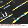 200pcs Connecteur Bout à Bout Thermorétractable, Cosses Electriques à Sertir Thermorétractables, Étanche Connecteurs de Fil à So