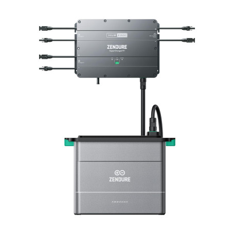 Zendure SolarFlow, Station électrique pour balcon, HUB 2000 avec entrée solaire 1800W, AB2000X avec capacité 1920Wh, Capacité Ex