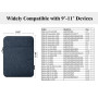 TiMOVO 9-11" Étui pour Tablette, Compatible avec iPad 11" A16 2025, iPad 10,9"/10,2"/Air 11" 5e/4e Gén.10,9", Galaxy Tab A9+/A11