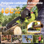Mini Tronconneuse a Batterie 4000mAh, 8 Pouces 1300W Brushless Tronconneuse Électrique sans Fil avec Graisseur Automatique et Ch