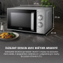 CASO MG 25 Ecostyle Ceramic - Micro-ondes 2-en-1 sans plateau tournant avec gril 1000 W, capacité 25 L, minuterie jusqu’à 30 min
