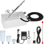 Ovaga 55PSI Kit Aérographe Portable, Set Aérographe Multi-Fonctions Double Action avec Compresseur pour Peinture, pour Décoratio