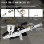Ovaga 55PSI Kit Aérographe Portable, Set Aérographe Multi-Fonctions Double Action avec Compresseur pour Peinture, pour Décoratio