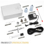 Ovaga 55PSI Kit Aérographe Portable, Set Aérographe Multi-Fonctions Double Action avec Compresseur pour Peinture, pour Décoratio